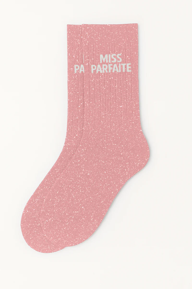 Chaussettes à Paillettes - MISS PARFAITE Rose – Image 2