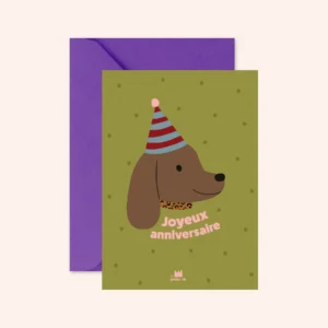 Carte Joyeux Anniversaire Chien