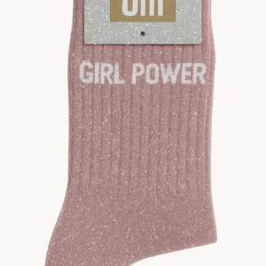 Chaussettes à Paillettes - GIRL POWER rose gold