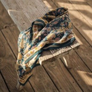 Grand Foulard Manon Bleu Azur