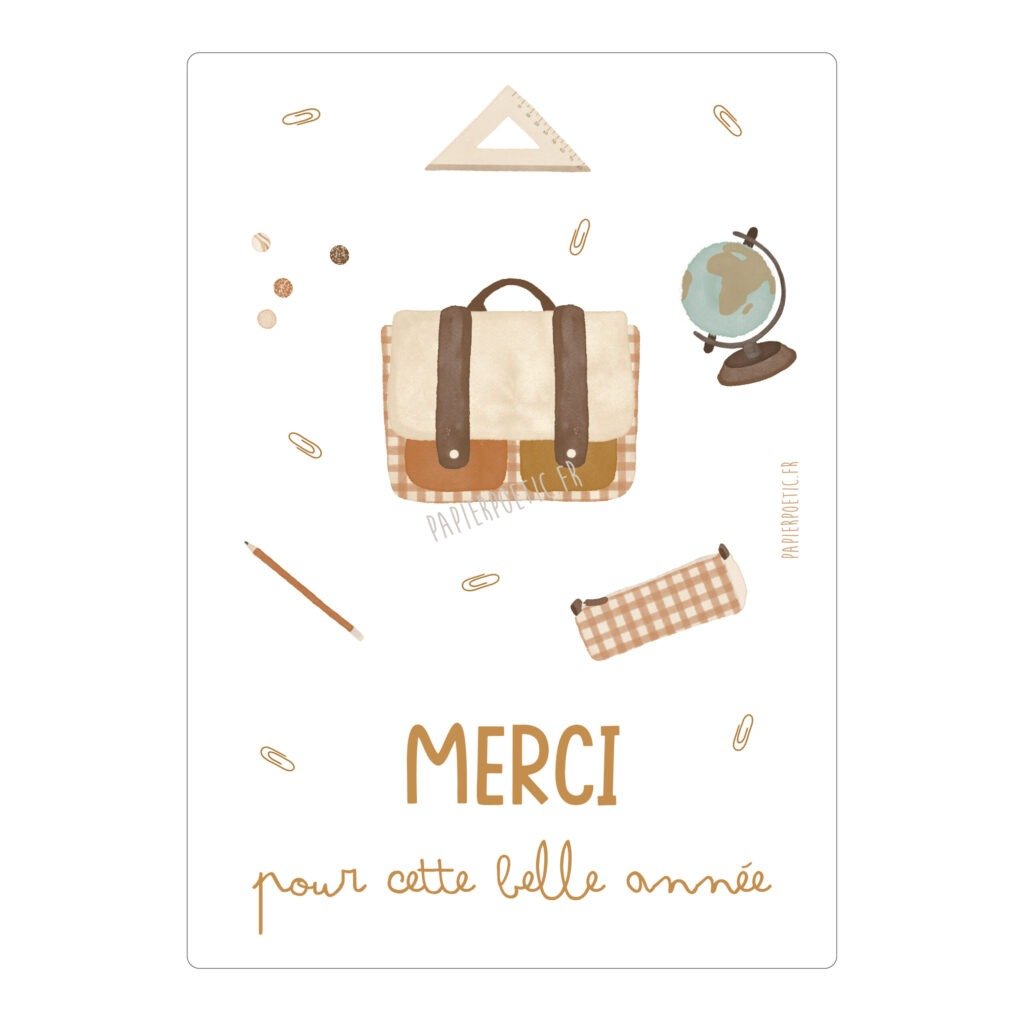 Carte Merci Ecole