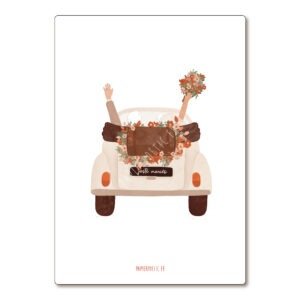 Carte Voiture juste mariés
