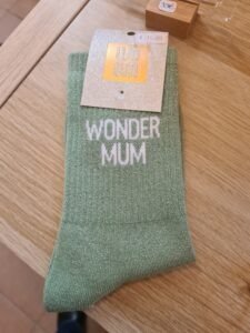 chaussettes à paillettes, wonder mum, de jolies choses, plumelec