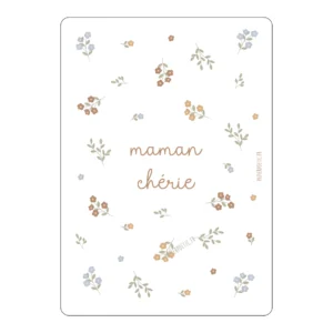 Carte fete des mères, maman fleurie, papier poetic, plescop