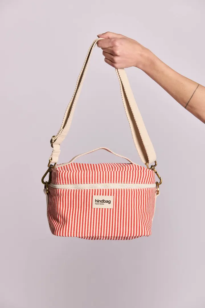 lunch bag rouge rayure
