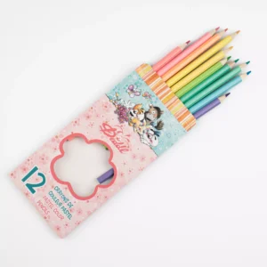 12 crayons de couleur pastel