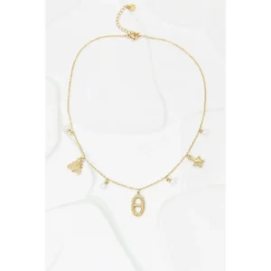 Collier Charm’s Étoile & Perles
