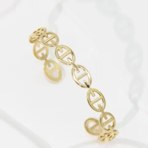 Bracelet Jonc Marine dorée