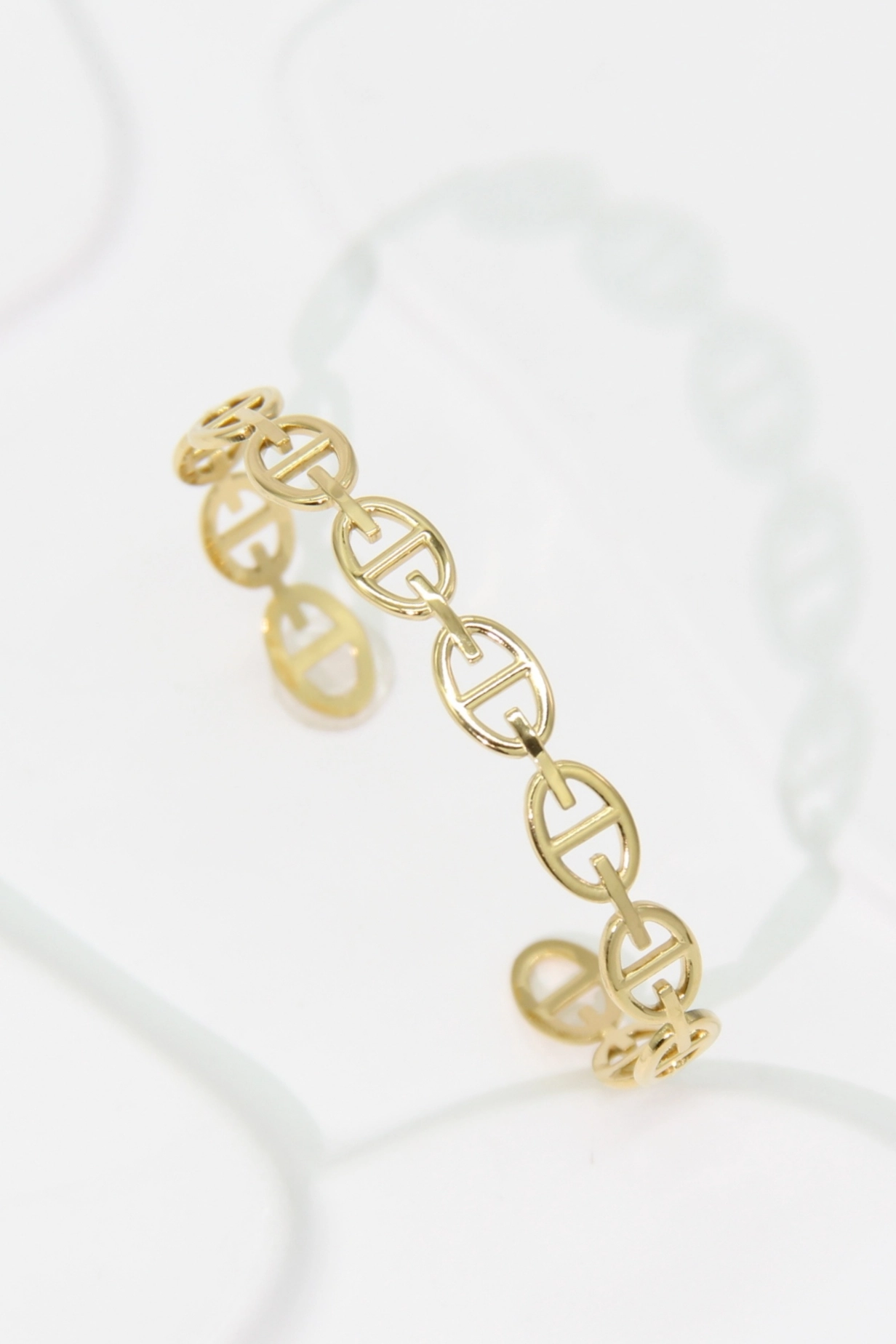 Bracelet Jonc Marine dorée