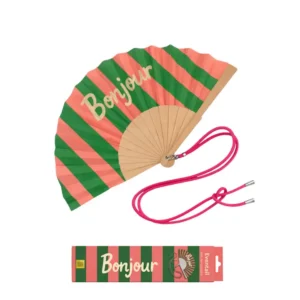 Éventail avec bandoulière "bonjour"