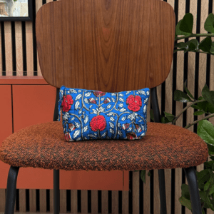 Grande trousse bleu coquelicot