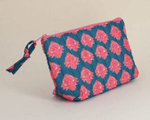 Grande trousse bleu marine et rose