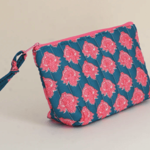 Grande trousse bleu marine et rose