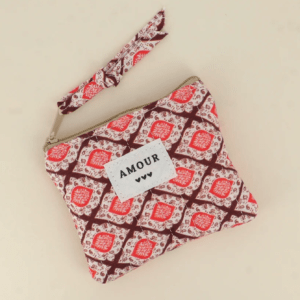 Porte monnaie rose orange