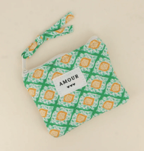 Porte monnaie orange vert