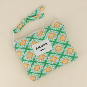 Porte monnaie orange vert