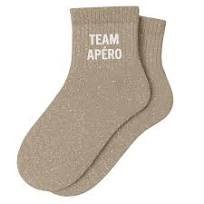 Chaussette courte à paillettes "Team Apéro"