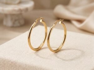 BO d'oreilles créole doré 4 cm