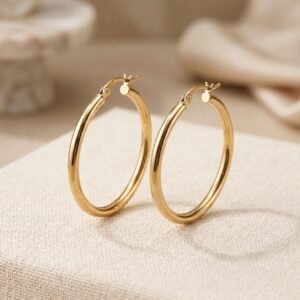 BO d'oreilles créole doré 4 cm