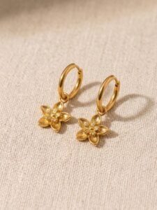 bo boucle créole fleurs