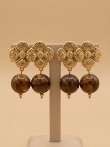 bo fleurs marron