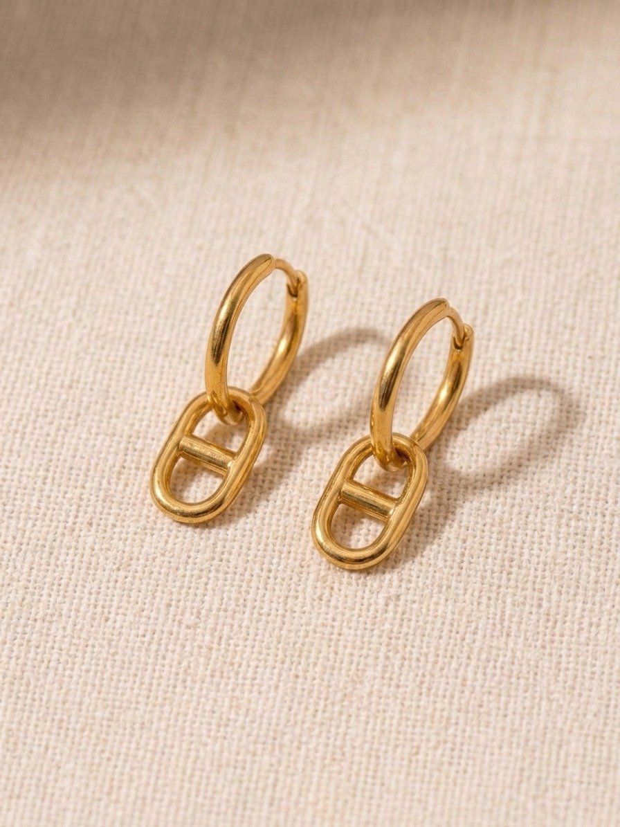 BO mini créole dorée maille marine