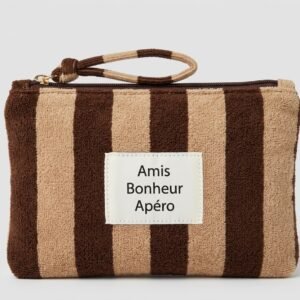 Pochette rayé choco amis bonheur apéro