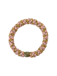 Kknekki rose et vert pailleté