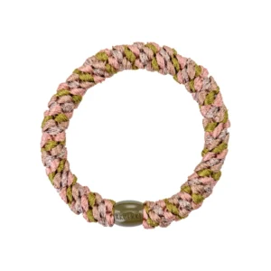 Kknekki rose et vert pailleté
